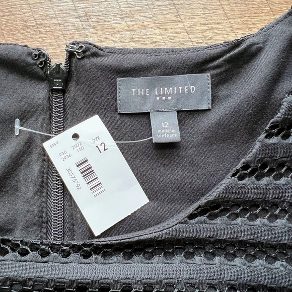 Black, a-line dress with sheath underneath & fun see through net overlay. - Picture 2 of 5